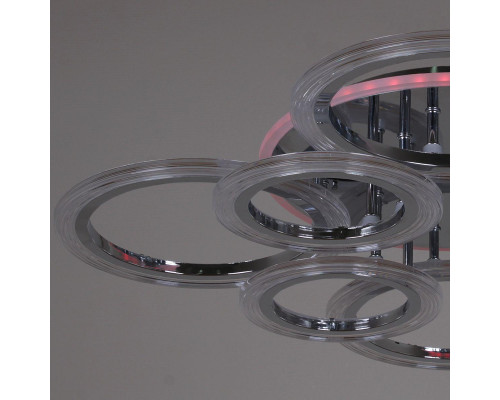 Потолочная светодиодная люстра Reluce 09812-3.3-4+4D CR (RGB) Потолочная светодиодная люстра Reluce 09812-3.3-4+4D CR (RGB)
