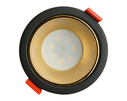 Светильник встраиваемый Feron DL3102 потолочный MR16 G5.3  черный + золото 51403