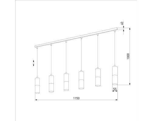 Подвесной светильник TK Lighting 4368 Elit Black