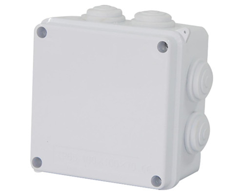 Коробка разветвительная STEKKER EBX30-02-65, 100*100*70 мм, 7 мембранных вводов, IP65, светло-серая Коробка разветвительная STEKKER EBX30-02-65, 100*100*70 мм, 7 мембранных вводов, IP65, светло-серая