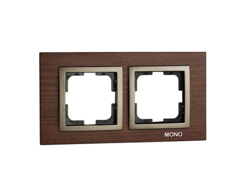 Рамка 2-постовая Mono Electric Style орех 107-510000-161 Рамка 2-постовая Mono Electric Style орех 107-510000-161