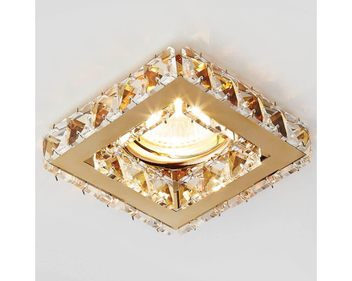 Встраиваемый светильник Ambrella light Crystal K110 CL/G Встраиваемый светильник Ambrella light Crystal K110 CL/G