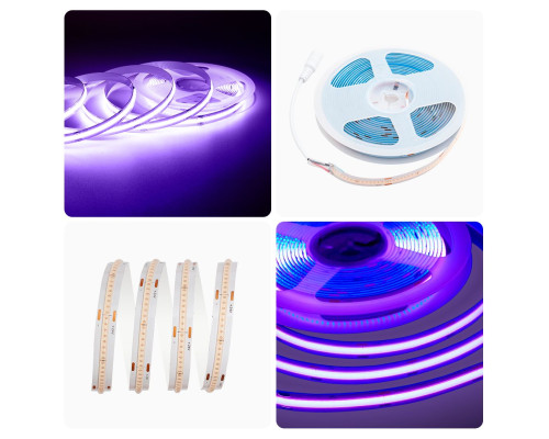 Светодиодная лента Apeyron 14W/m 512LED/m COB фиолетовый 5M 216ОО Светодиодная лента Apeyron 14W/m 512LED/m COB фиолетовый 5M 216ОО