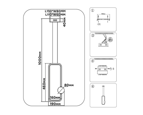 Подвесной светодиодный светильник Ambrella light Comfort LineTech FL66363 Подвесной светодиодный светильник Ambrella light Comfort LineTech FL66363