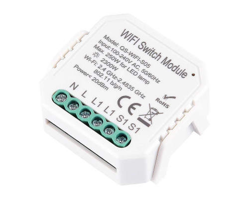 WIFI реле 1 канал 10A ST Luce ST9000 ST9000.500.01C WIFI реле 1 канал 10A ST Luce ST9000 ST9000.500.01C