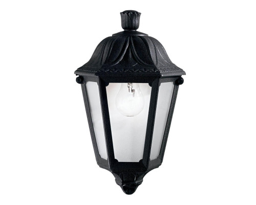 Уличный настенный светильник Ideal Lux Anna AP1 Small Nero 101552 Уличный настенный светильник Ideal Lux Anna AP1 Small Nero 101552