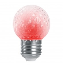 Лампа-строб светодиодная Feron E27 1W красный прозрачная LB-377 38210