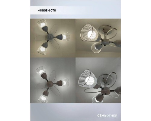 Потолочная люстра Seven Fires Berat WD3525/3C-WT-CR-WT Потолочная люстра Seven Fires Berat WD3525/3C-WT-CR-WT