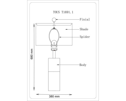 Настольная лампа Lucia Tucci Tous T1691.1