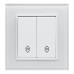 Выключатель двухклавишный проходной Vesta-Electric Exclusive White белый FVK050106BEL