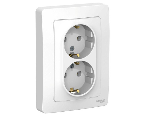Розетка двойная 2К+З Systeme Electric Blanca 16A 250V белая BLNRS001021 Розетка двойная 2К+З Systeme Electric Blanca 16A 250V белая BLNRS001021