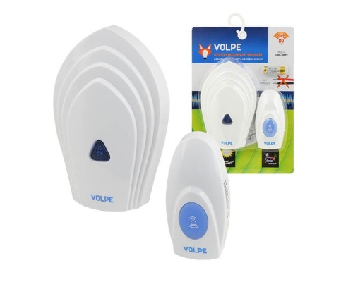 Звонок беспроводной Volpe UDB-Q029 W-R1T1-16S-80M-WH UL-00002405 Звонок беспроводной Volpe UDB-Q029 W-R1T1-16S-80M-WH UL-00002405