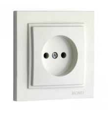 Розетка 2К Mono Electric Despina 16A 250V винтовое подключение жемчуг 102-252522-116