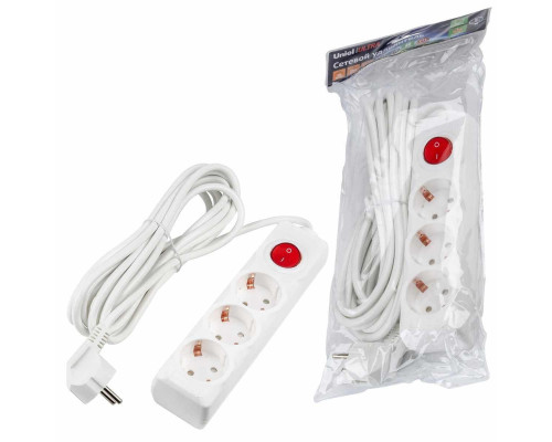Удлинитель Uniel Ultra 3гн х 5м с/з S-GCU3-5B White UL-00010018 Удлинитель Uniel Ultra 3гн х 5м с/з S-GCU3-5B White UL-00010018