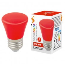 Лампа светодиодная Volpe E27 1W красная LED-D45-1W/RED/E27/FR/С BELL UL-00005638