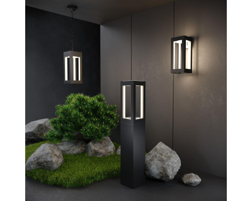 Уличный светодиодный светильник Elektrostandard Frame 1529 Techno Led черный a051859