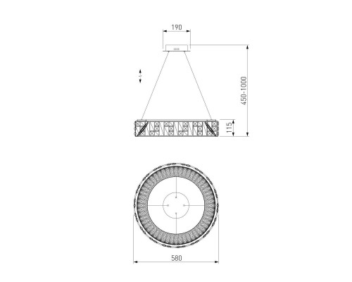 Подвесной светодиодный светильник Bogates Cliff 90373/1