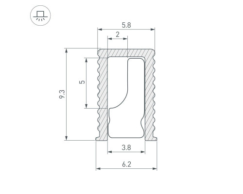 Профиль встраиваемый Arlight SL-Mini-6-H9-2000 Anod Black 044082 Профиль встраиваемый Arlight SL-Mini-6-H9-2000 Anod Black 044082