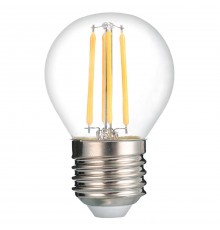 Лампа светодиодная филаментная Thomson E27 11W 4500K шар прозрачная TH-B2096