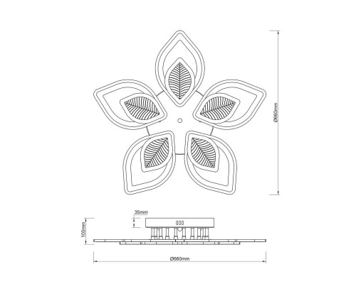 Потолочная светодиодная люстра Escada Anise 10288/10LED Потолочная светодиодная люстра Escada Anise 10288/10LED