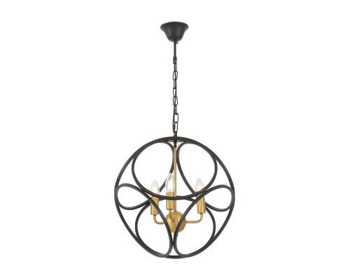 Подвесная люстра Lumina Deco Casai LDP 1243-3 BK+MD Подвесная люстра Lumina Deco Casai LDP 1243-3 BK+MD