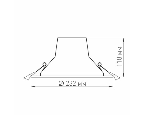 Встраиваемый светодиодный светильник Arlight LTD-Legend-R230-35W Warm3000 027320(1)
