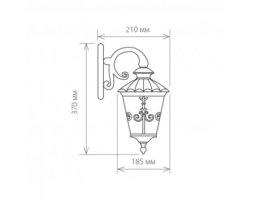 Уличный настенный светильник Elektrostandard Diadema a028001