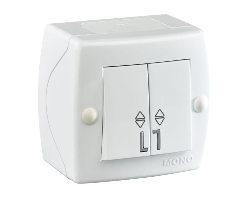 Выключатель Mono Electric Octans IP20 двухклавишный проходной белый 104-010101-111 Выключатель Mono Electric Octans IP20 двухклавишный проходной белый 104-010101-111