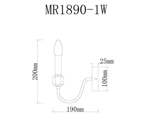 Бра MyFar Lena MR1890-1W