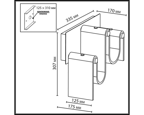 Настенный светодиодный светильник Odeon Light L-Vision Flow 5105/16WL