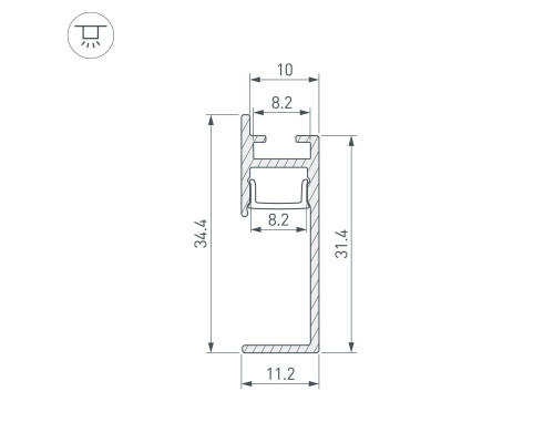 Профиль встраиваемый Arlight Plintus-H35-F-2000 Black 043599 Профиль встраиваемый Arlight Plintus-H35-F-2000 Black 043599