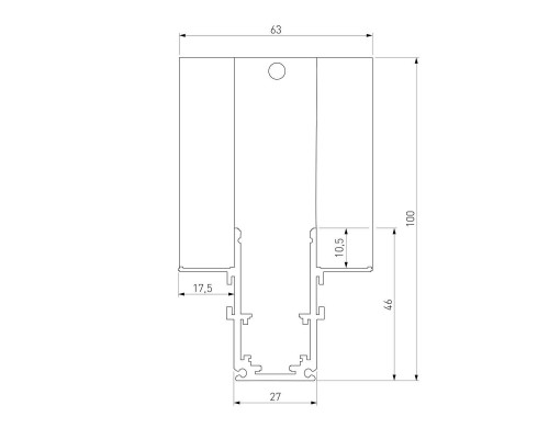 Коннектор L-образный внутренний Elektrostandard Slim Magnetic 85213/00 a067507