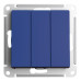 Выключатель трехклавишный Systeme Electric AtlasDesign 10A 250V аквамарин ATN001131