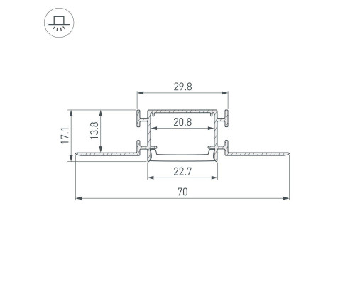 Профиль встраиваемый Arlight Fantom-Bent-W23-Side-2000 Anod 040331(1) Профиль встраиваемый Arlight Fantom-Bent-W23-Side-2000 Anod 040331(1)