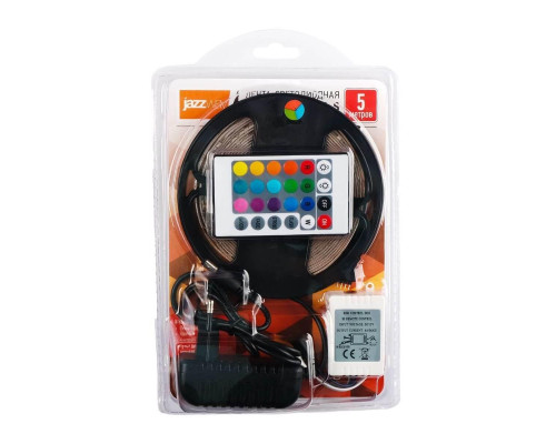 Светодиодная влагозащищенная лента Jazzway 4W/m 54Led/m 2835SMD разноцветная 5M 5034754 Светодиодная влагозащищенная лента Jazzway 4W/m 54Led/m 2835SMD разноцветная 5M 5034754