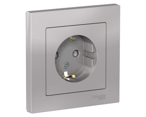 Розетка 2К+З Systeme Electric AtlasDesign 16A 250V со шторками алюминий ATN000344 Розетка 2К+З Systeme Electric AtlasDesign 16A 250V со шторками алюминий ATN000344