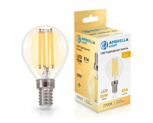 Лампа светодиодная Шар P45 15W 2700K Ambrella light Bulding 451533 Лампа светодиодная Шар P45 15W 2700K Ambrella light Bulding 451533