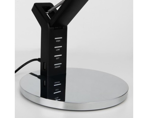Настольная лампа Eurosvet Slink 80426/1 черный/серебро
