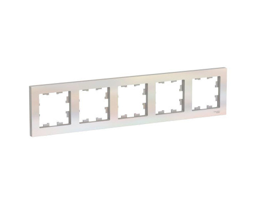 Рамка 5-постовая Systeme Electric AtlasDesign жемчужная ATN000405 Рамка 5-постовая Systeme Electric AtlasDesign жемчужная ATN000405