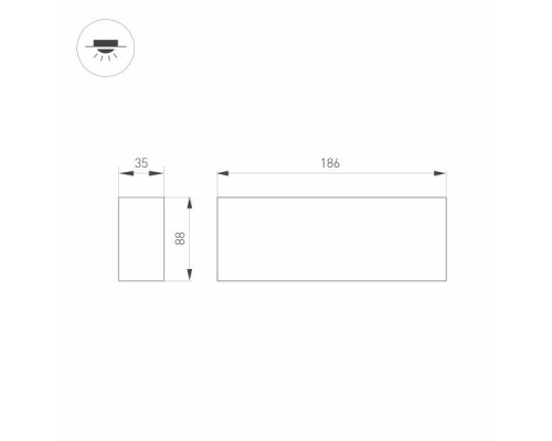 Потолочный светодиодный светильник Arlight SP-Orient-Surface-TC-S186x35-15W Warm3000 031862 Потолочный светодиодный светильник Arlight SP-Orient-Surface-TC-S186x35-15W Warm3000 031862