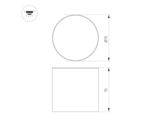 Накладной светодиодный светильник Arlight SP-CYLINDO-R75-7W Day4000 (WH, 110 deg, 230V) 041246 Накладной светодиодный светильник Arlight SP-CYLINDO-R75-7W Day4000 (WH, 110 deg, 230V) 041246
