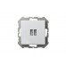 Розетка 2xUSB Liregus Epsilon белый 28-0352
