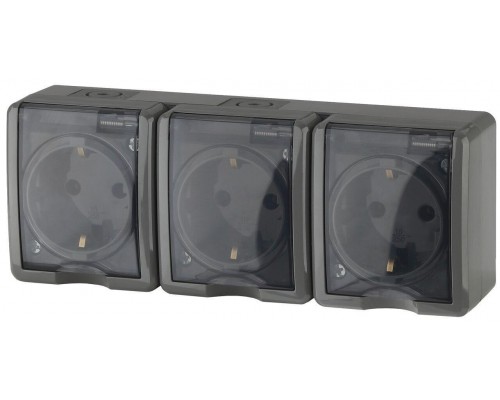 Розетка ЭРА Эксперт 3х2P+E IP54 со шторками 16A 250V 11-2406-03 Б0020723 Розетка ЭРА Эксперт 3х2P+E IP54 со шторками 16A 250V 11-2406-03 Б0020723