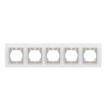 Рамка 5-постовая Vesta-Electric ExclusiveWhite белый FRM050503BEL