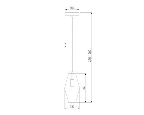 Подвесной светильник Eurosvet Prism 50236/1 янтарный Подвесной светильник Eurosvet Prism 50236/1 янтарный