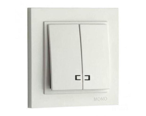 Выключатель Mono Electric Despina двухклавишный с подсветкой слоновая кость 102-010025-103 Выключатель Mono Electric Despina двухклавишный с подсветкой слоновая кость 102-010025-103