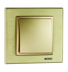 Рамка 1-постовая Mono Electric Style Aluminium титан-шампань 107-830000-160