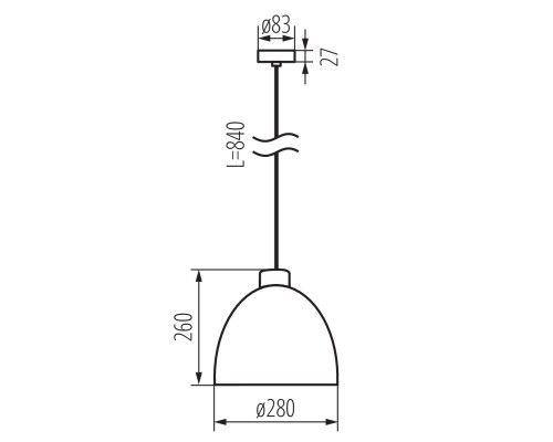 Подвесной светильник Kanlux OGIVA D35 GR 27001 Подвесной светильник Kanlux OGIVA D35 GR 27001