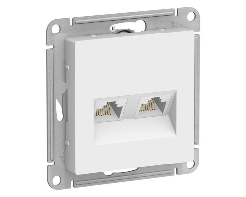 Розетка компьютерная двойная RJ45 Systeme Electric AtlasDesign 5e кат UTP белая ATN000185 Розетка компьютерная двойная RJ45 Systeme Electric AtlasDesign 5e кат UTP белая ATN000185
