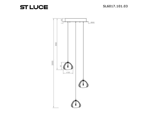 Подвесная светодиодная люстра ST Luce Waterfall SL6017.101.03